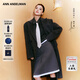ANN ANDELMAN【吳千語(yǔ)同款】2025秋季灰色休閑拼接短款西裝外套女 深灰色 M