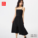 優(yōu)衣庫女裝AIRism棉混紡Bra吊帶連衣裙/裙子26春夏新款483628 09 黑色 S