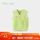 little mori小森林男女童毛線(xiàn)背心兒童V領(lǐng)針織毛衣外套 熒光綠 100 cm