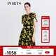 PORTS寶姿碎花連衣裙 新款女裝優(yōu)雅短袖印華修身連衣裙 ALL8D025KPP055 黑色印花 M (6)