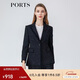 PORTS女裝通勤百搭西裝外套LM8J025MFF064 黑色條紋 4
