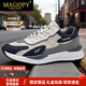 MAGIOPY國際品牌運動(dòng)鞋男鞋秋季新款透氣舒適休閑鞋子男士防滑緩震跑步鞋 白色 42
