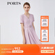 PORTS寶姿春夏新品女裝短袖中長(cháng)連衣裙LM8D254KWB008 拂曉粉 XS (2)