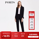 PORTS寶姿西裝外套女春秋女士修身職業(yè)套裝三醋酸西服女上衣 黑色-3 XS (2)