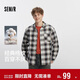 森馬（Semir）[商場(chǎng)同款]長(cháng)袖襯衫男純棉法蘭絨格子外套2025秋101525105106