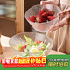 格娜斯日式玻璃沙拉碗錘紋透明玻璃碗大號涼拌菜蔬菜水果盤(pán)甜品碗900ml