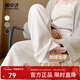 雪中飛加絨加厚闊腿褲子女款2025新款秋冬顯高顯瘦簡(jiǎn)約時(shí)尚燈芯絨休閑褲 奶白色16076F 加絨 L 165/70A 【推薦體重115-130斤】