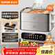 蘇泊爾（SUPOR）電蒸鍋 家用多功能燉蒸煮一體電熱鍋 0涂層不銹鋼蒸屜 電煮鍋 18L多用途鍋 ZN30FC669