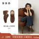 莎莎蘇【李蘭迪同款】2025新款棕色復古運動(dòng)阿甘鞋內增高休閑芭蕾德訓鞋 咖啡色 37