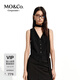 MO&Co.【C+系列】馬甲春彈力綿羊毛精裁時(shí)裝收腰MBE1WAI002 黑色 M 165