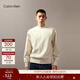 Calvin KleinJeans春秋男士經(jīng)典ck小標休閑通勤運動(dòng)風(fēng)純色寬松圓領(lǐng)套頭衫衛衣 YBI-牛乳白 XL