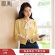 香影蝴蝶結系帶鵝黃色針織衫女2026春季新款甜美正肩圓領(lǐng)長(cháng)袖上衣 透明黃 M 160/84A/95-110斤
