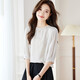奢汐（Srcr）【100%桑蠶絲】高級感氣質(zhì)條紋真絲T恤女春秋簡(jiǎn)約七分袖上衣