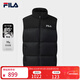 FILA 斐樂(lè )官方男士羽絨馬甲2025冬新款時(shí)尚休閑RGB-多彩羽絨外套 正黑色-BK 2XL 185/104A/XXL