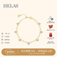 helas赫拉滿(mǎn)天星Akoya海水珍珠手鏈18K金雙層手飾送女友閨蜜新年禮物 5-5.5mm Akoya珍珠雙層手鏈/18.5cm