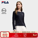 FILA斐樂(lè )官方女子針織長(cháng)袖衫2025冬時(shí)尚假兩件休閑修身亨利衫