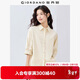 佐丹奴知識分子風(fēng)襯衫女純棉府綢破骨連肩中袖襯衣女05345463