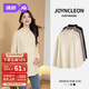 婧麒（JOYNCLEON）孕婦裝上衣孕期洋氣秋冬孕婦打底衫長(cháng)袖t恤內搭 杏  Jwc194082