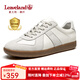 楓葉（leaveland）意大利男鞋2025新品真牛皮復古情侶款德訓鞋戶(hù)外男士運動(dòng)休閑板鞋 【升級版抑菌】白色（皮鞋碼） 42