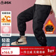 ASK JUNIOR女童羽絨褲冬裝兒童純色加厚保暖白鴨絨長(cháng)褲 黑色 140