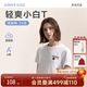 愛(ài)慕兒童（AIMER KIDS）夏季新品50支精梳棉兒童短袖親子T恤白色百搭T舒爽外穿不悶汗顯白 番茄AK381H031 170