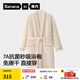 蕉內棉棉700H男女士華夫格直襟浴袍100%棉7A抗菌秒吸免擦干睡裙家居服 樺木 M