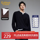 卡賓【280G重磅平紋】T恤男假兩件雙層領(lǐng)設計易打理秋季長(cháng)袖T恤