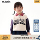 M.Latin/馬拉丁童裝兒童毛衣24冬新款女小童翻領(lǐng)毛衣 米色 110cm