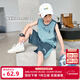 左西童裝男童夏裝套裝2025新款兒童夏季速干籃球服運動(dòng)背心兩件套 藍灰色 160 建議身高160cm左右