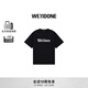 WE11DONE禮遇季中性男女同款哥特風(fēng)字母logo標志休閑寬松圓領(lǐng)T恤 黑色 M