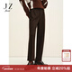 玖姿（JUZUI）美拉德通勤風(fēng)顯瘦錐形休閑褲女冬季款JWED11044 深咖啡 3XL
