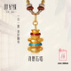 世紀緣許愿石塔黃金吊墜古法足金琺瑯瑪尼堆掛墜祈福納吉送女友新年禮物