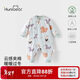 歡喜小熊寶寶冬季連體衣抗菌防螨衣服嬰幼兒夾棉保暖哈衣兒童冬裝