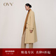 OVV秋冬熱賣(mài)女裝復古雙排扣高支羊毛通勤長(cháng)款經(jīng)典大衣 燕麥（凈色）A7 L