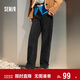 森馬（Semir）牛仔褲女冬加絨做舊長(cháng)褲女生保暖顯腿長(cháng)ins潮直筒褲103724124011
