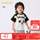 巴拉巴拉嬰兒t恤寶寶上衣女童衣服男童短袖2025新款夏裝甜美可愛(ài) 黑色90001 100