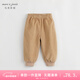 MARC&JANIE馬克珍妮男童全棉燈芯絨束腳長(cháng)褲 兒童百搭褲子童裝秋冬款231975 米咖 120 -