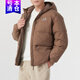 阿迪達斯（adidas）羽絨服男士2025冬季運動(dòng)服BASIC DOWN JKT加厚保暖連帽夾克外套 JG5943土地棕色 L 推薦155-175斤