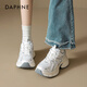 達芙妮巨好看老爹鞋女2026新款春季小白輕便厚底增高運動(dòng)休閑女鞋子