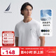 諾帝卡（NAUTICA）【商場(chǎng)同款】男裝25春夏新款純棉透氣舒適短袖T恤男TO5101 白色1BW L