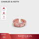 CHARLES&KEITH棱鏡半寶石耳骨夾生日禮物新年禮物送女友CK5-42120323 Rose Gold玫瑰金色 R