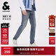 杰克·瓊斯（JACK&JONES）男裝時(shí)尚百搭潮流休閑水洗貓須舒適彈力修身牛仔褲長(cháng)褲225332081 C40淺牛仔藍 29 170 W29/L30