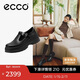 愛(ài)步（ECCO）冬季新款復古學(xué)院風(fēng)厚底T字扣瑪麗珍女 蹤跡220763 黑色37