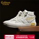 卡賓高幫帆布男鞋春季2026新款百搭休閑鞋子男款潮流輕便軟底男士板鞋 灰白色 41 【標準皮鞋尺碼】