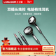 蘭士頓電腦耳機有線(xiàn)雙插頭雙孔帶麥克風(fēng) 筆記本臺式機電競K歌游戲直播語(yǔ)音二合一 V6雙插頭 2M黑色（雙插頭款）