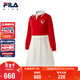 FILA斐樂(lè )兒童童裝連衣裙2026年春季女中大童毛織連衣裙
