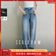 三彩2025秋季新款休閑牛仔褲直筒褲長(cháng)褲復古淺色垂感拖地褲M(mǎn) 天空藍 XL 170/76A 170/76A