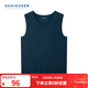 舒雅（Schiesser）男士V領(lǐng)阿米諾AIR系列隨型裁氨基酸含羊毛保暖內衣背心E5/24086V 塔青色 L 【70-80公斤】