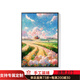 周末島動(dòng)漫風(fēng)景裝飾畫(huà)宮崎駿風(fēng)唯美客廳掛畫(huà)系兒童房臥室床頭墻壁畫(huà) FGQJ-1 50*70_cm鋁合金框+油畫(huà)布