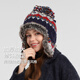 卡蒙（Kenmont）綿羊毛時(shí)尚洋氣護耳針織帽女粗毛線(xiàn)加絨加厚保暖毛線(xiàn)帽km-9443